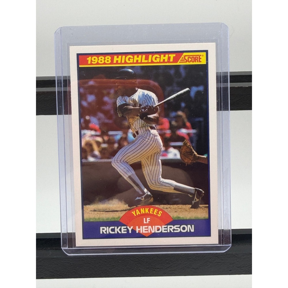 1989 Score Rickey Henderson 1988 Highlight New York Yankees Card 657 NM